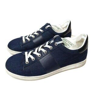 Sam Edelman men Denim navy blue Lace-Up Sneakers Size 10 Blue & White